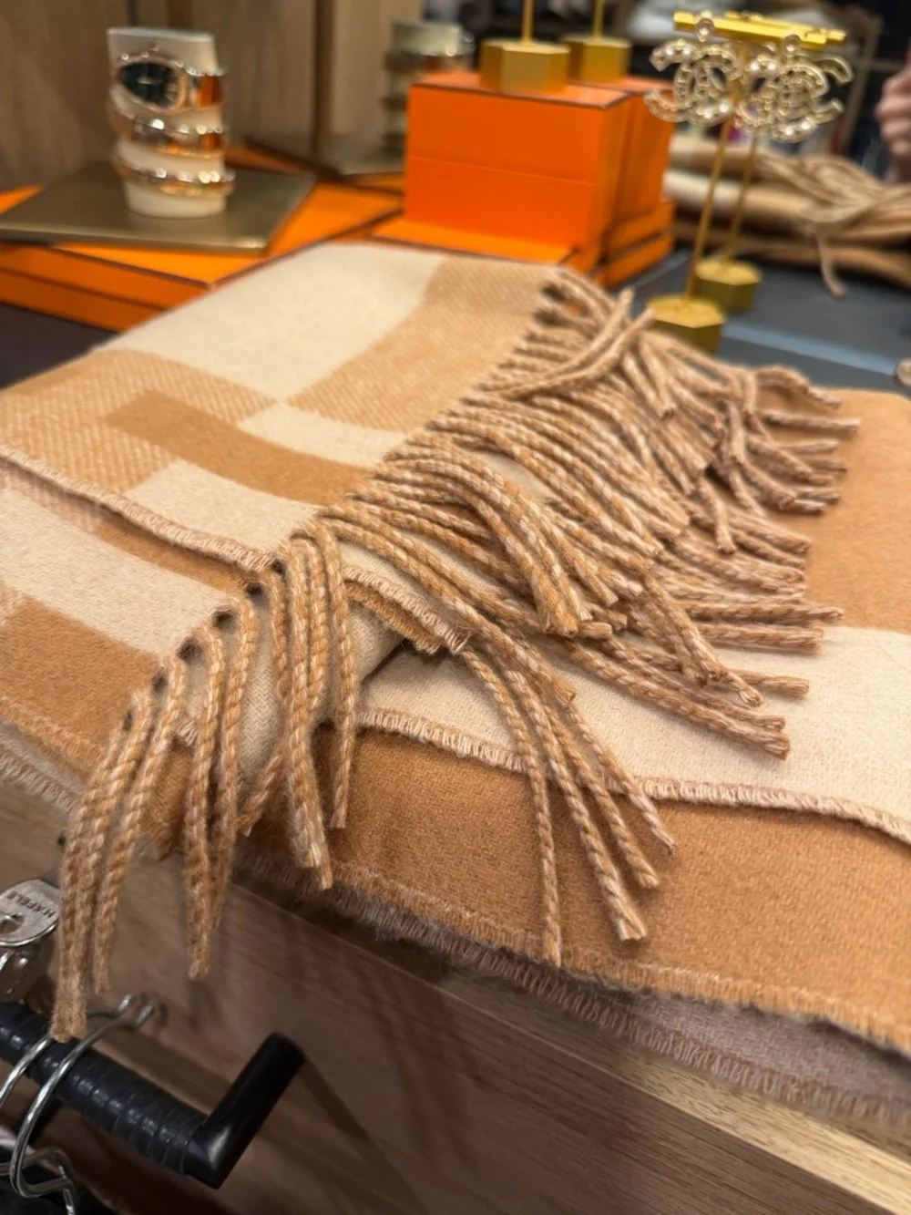 Hermes Camel & Beige Wool Scarf
H Passant - Picture 9 of 10
